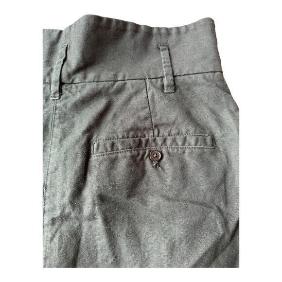 High waisted pleated linen black shorts pockets by Wilfred with linen size 10 - Picture 14 of 16